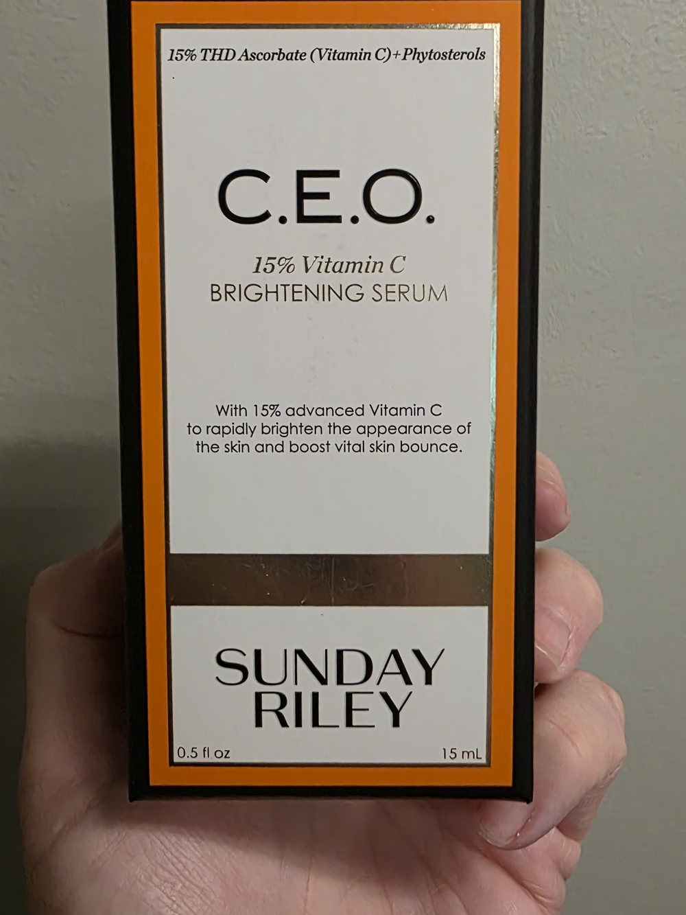 Sunday Riley C.E.O. 15% Vitamin C Brightening Serum - Orange/White